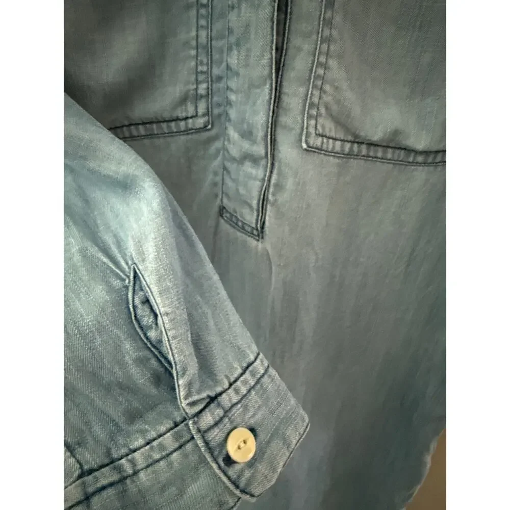 J. Crew‎ Drapey Chambray Shirtdress Blue Size XS